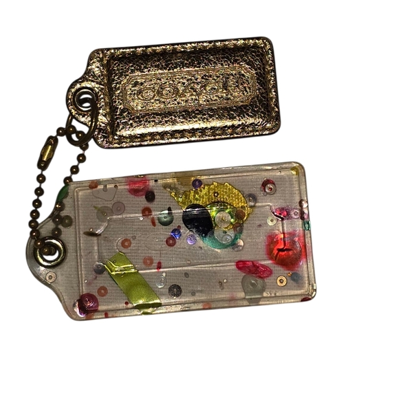 Coach Gold and Multicolor Logo Purse Charms Keychain‎ - Picture 6 of 8